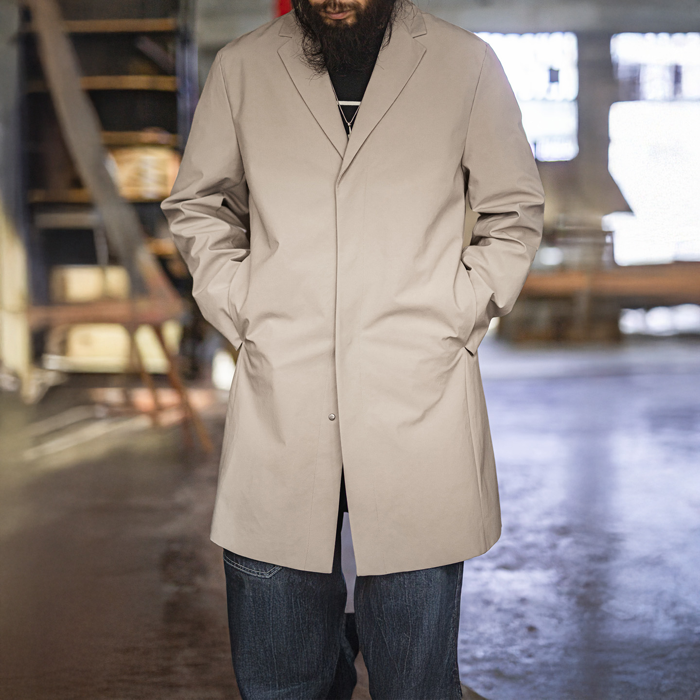 Vintage Windbreaker Nylon - Maden Trench Coat Masculino Estilo Britânico