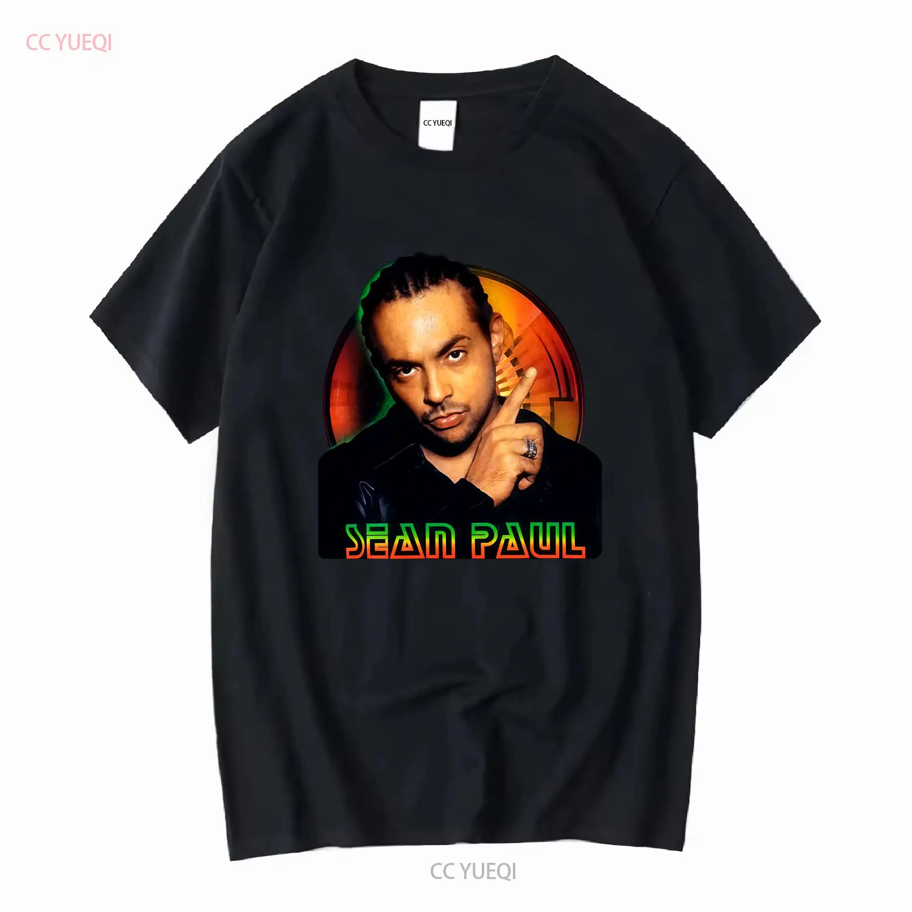 Vintage Fashion Jersey - RAPPER Sean Paul camiseta preta manga