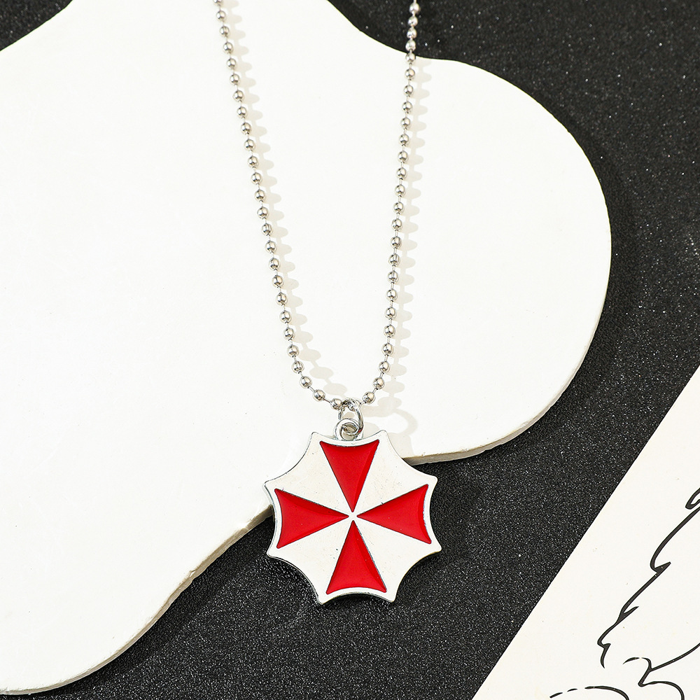 Vintage Fashion Stores - Colar com Pingente de Guarda-Chuva Vermelho
