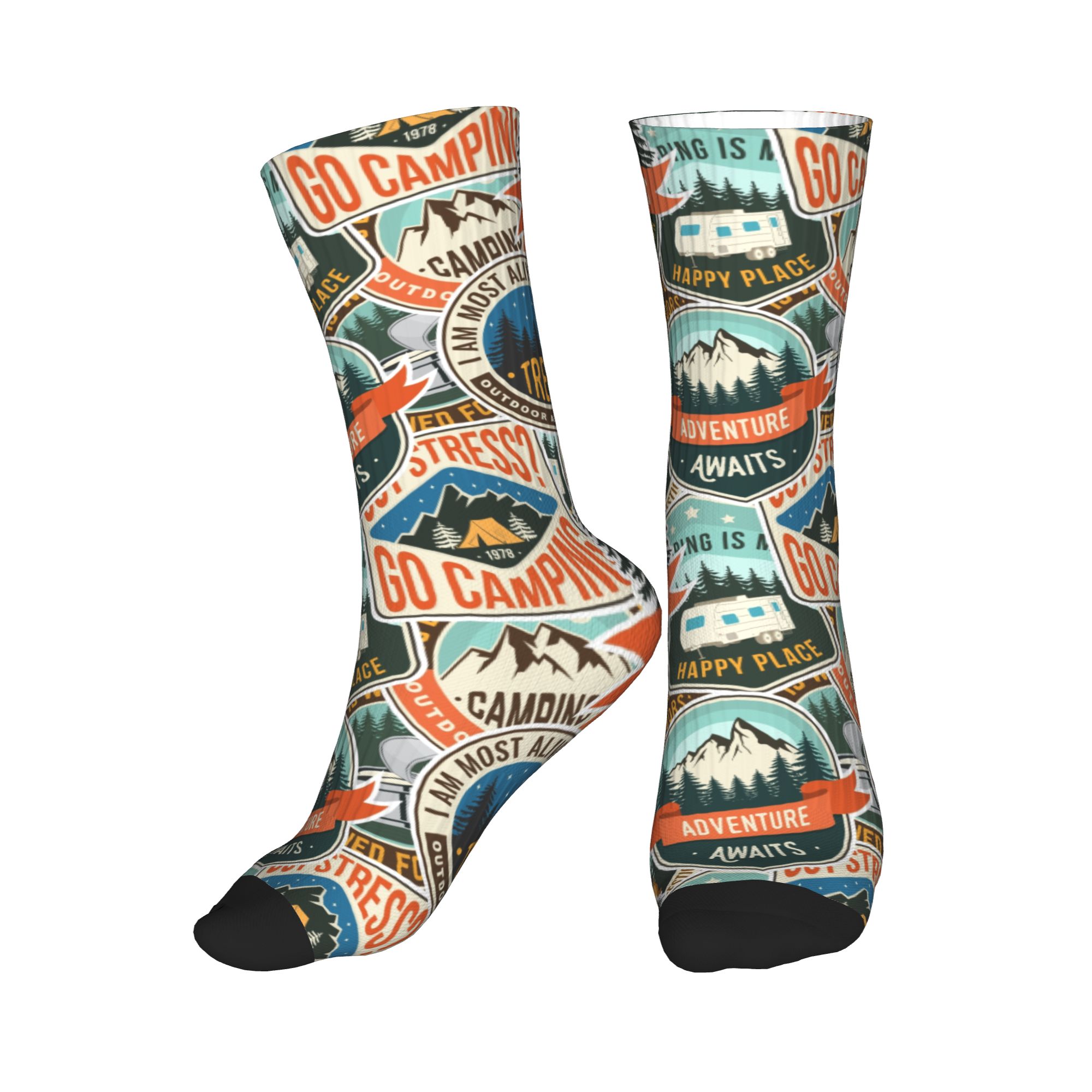 Vintage Fashion Prints - Meias de Vestir Estampadas Sem Costura
