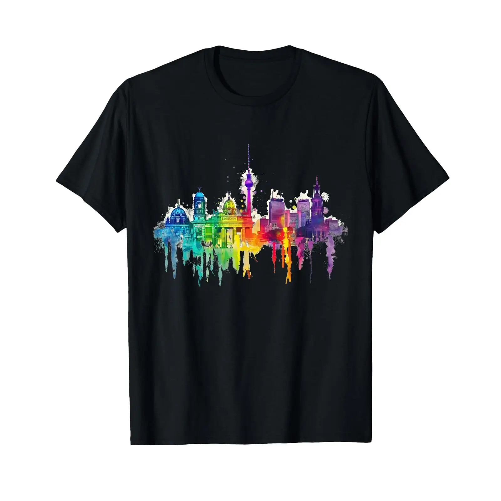 Vintage Fashion Berlin - Camiseta Unissex Vintage Preta Lavada com