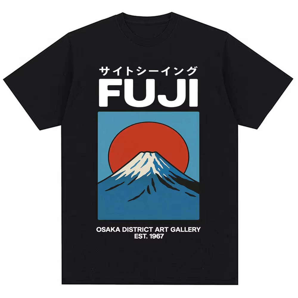 Vintage Fashion Osaka - Camiseta Estilo Japonês Fuji Osaka para
