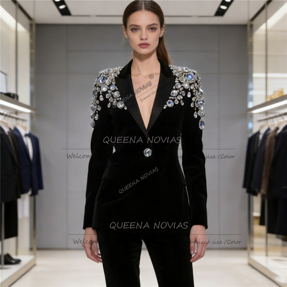 Velvet Blazer Vintage - Novos Blazers de Veludo com Diamantes