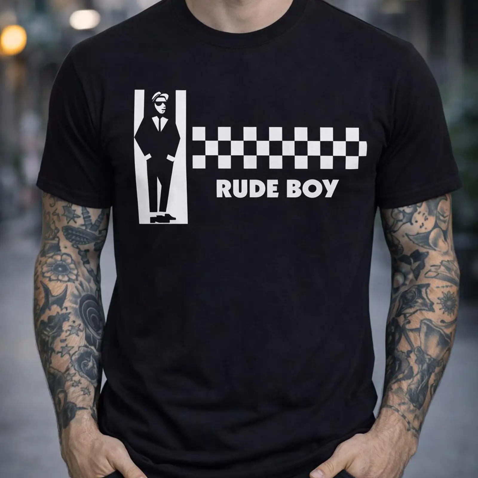 Vintage Fashion Revival - Camiseta Rude Boy 2Tone Ska Clássica