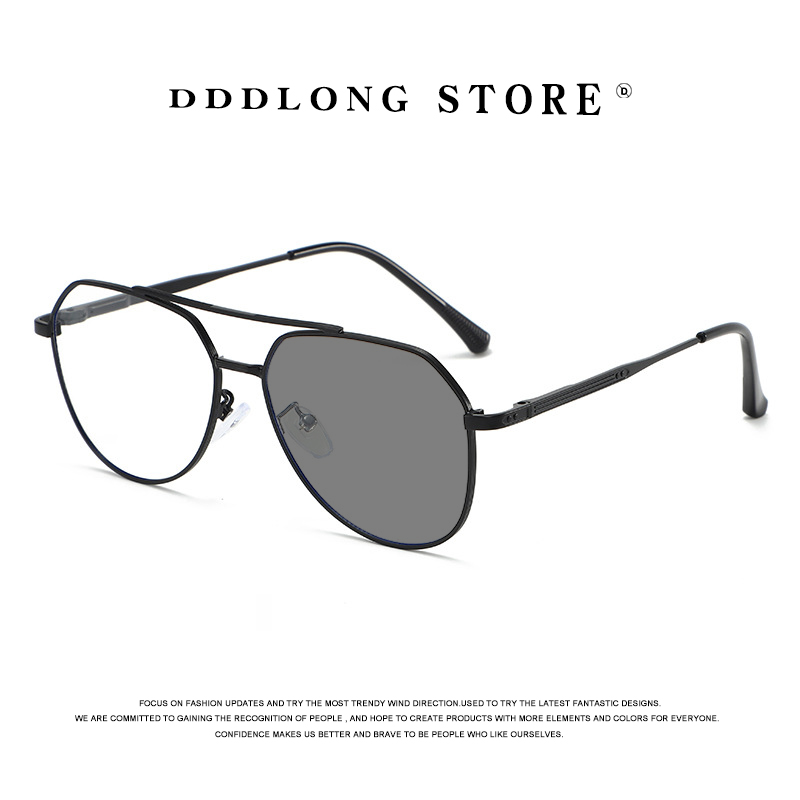 Vintage Fashion Glasses - Dddlong retro punk moda piloto fotocromático