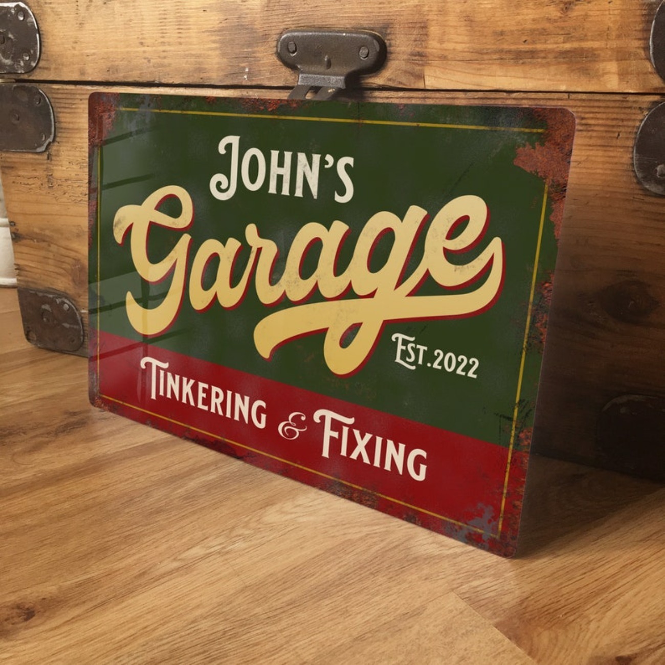 Vintage Fashion Plates - Sinal de metal de garagem personalizado