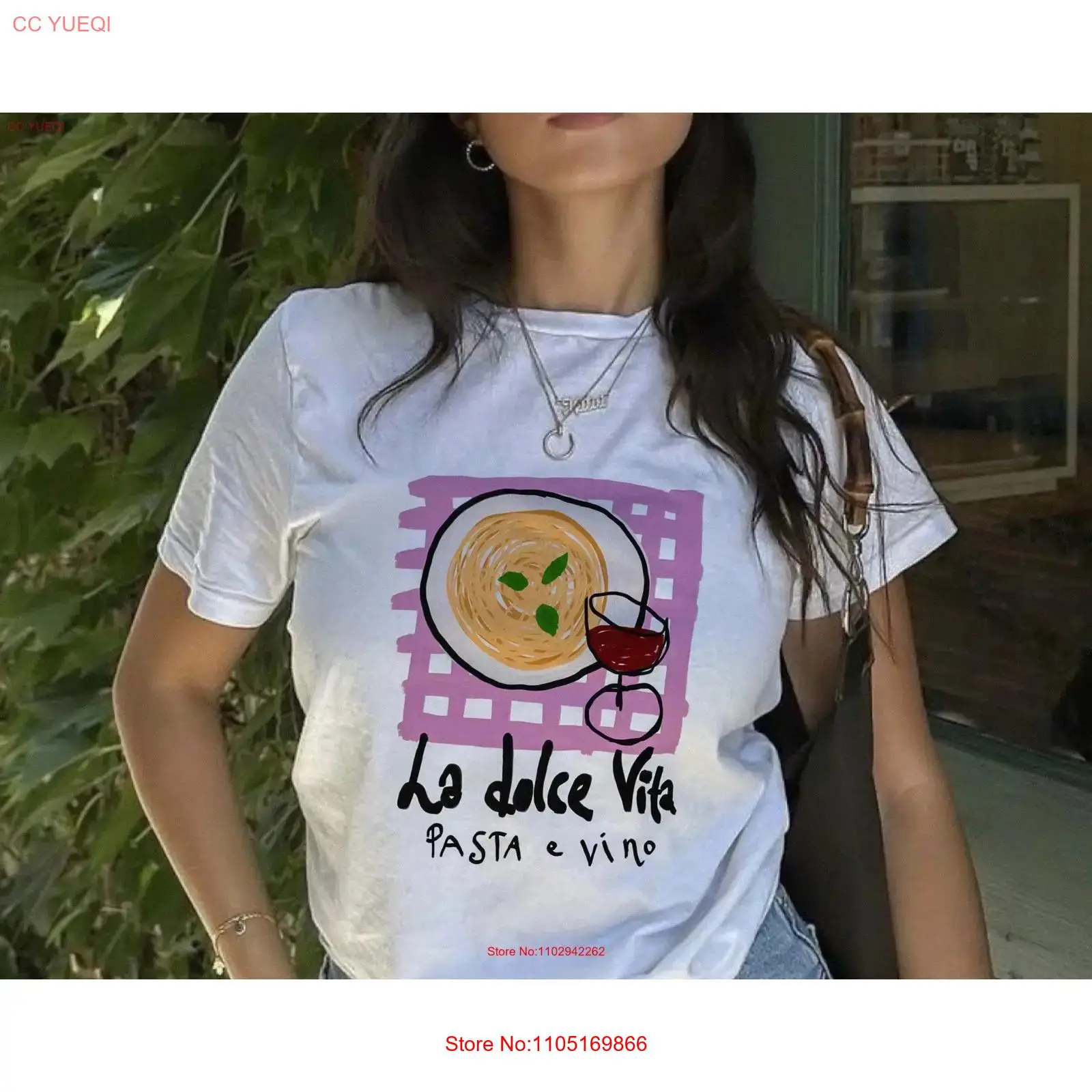 Vintage Fashion La - La Dolce Vita Pasta T Shirt