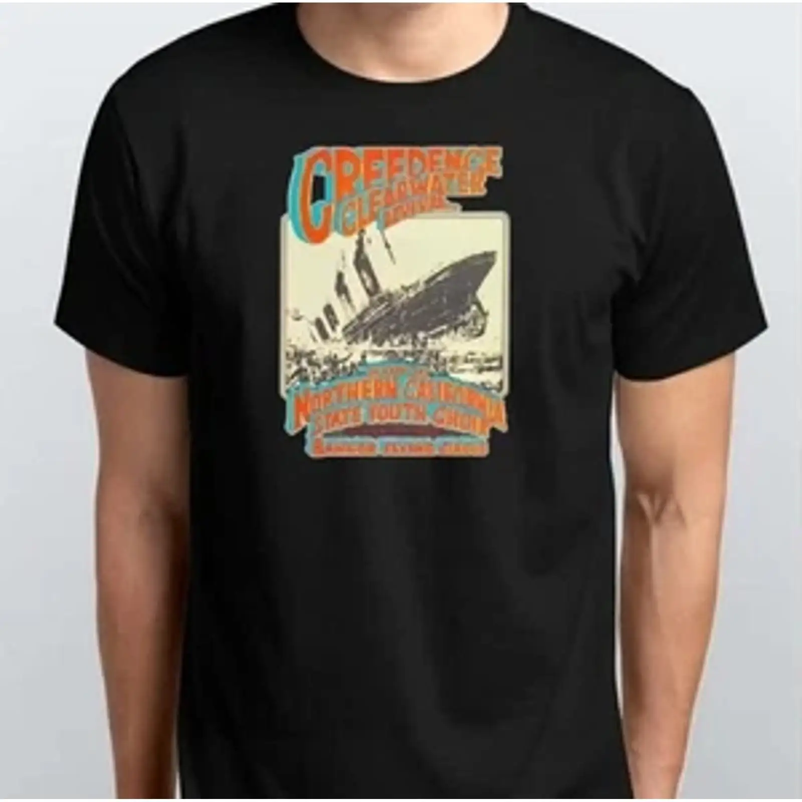 Vintage Fashion Revival - Camiseta Vintage Unissex Creedence Clearwater Revival