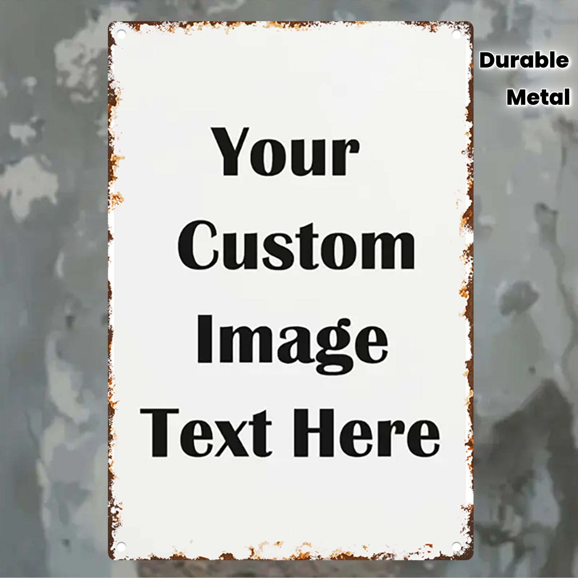 Vintage Fashion Plates - Placa de Metal Personalizada com Imagem/Textos
