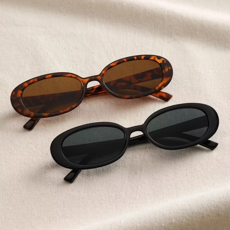 Vintage Fashion Glasses - Óculos de sol ovais vintage femininos,