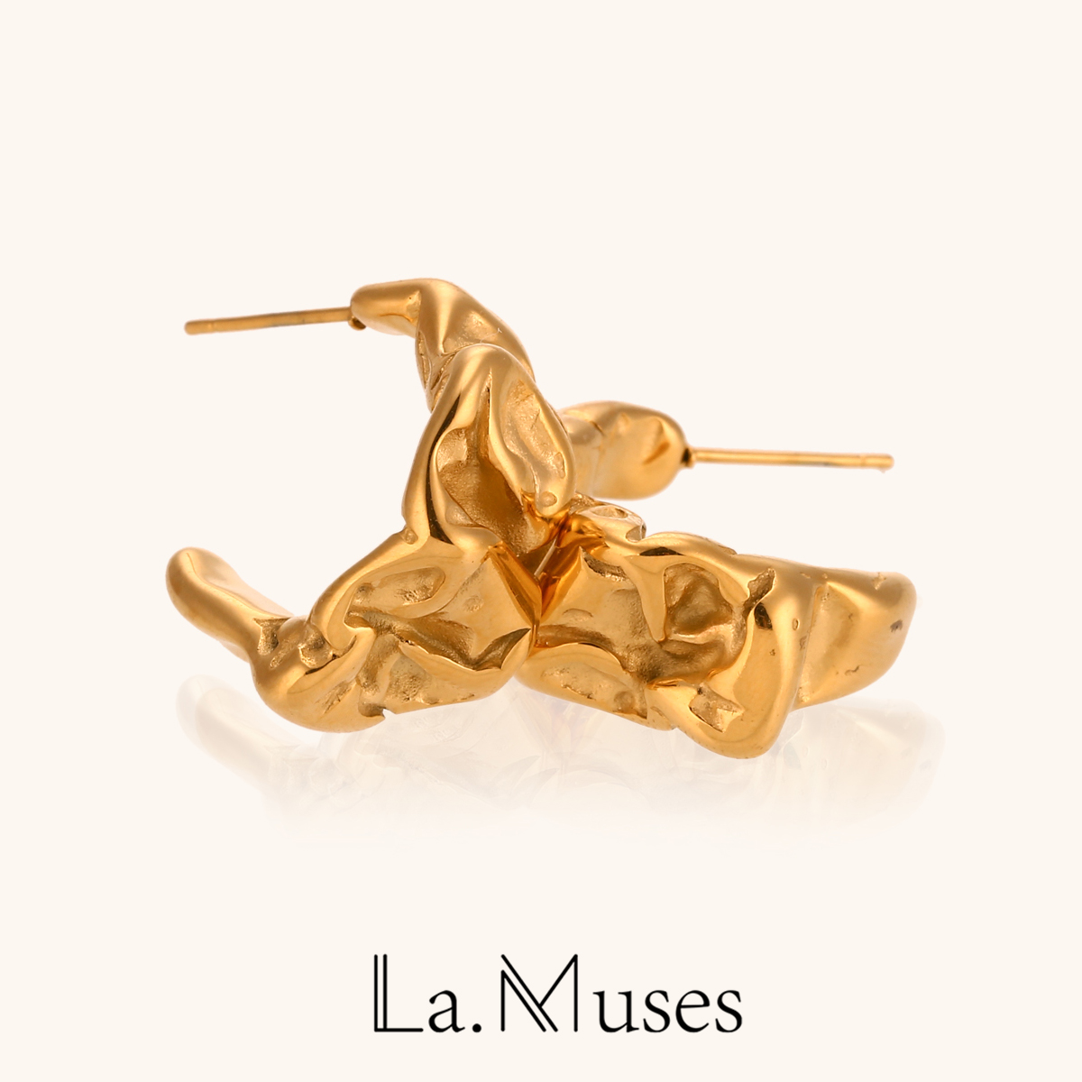 Vintage Fashion La - La.Muses Brincos de argola incomuns geométricos