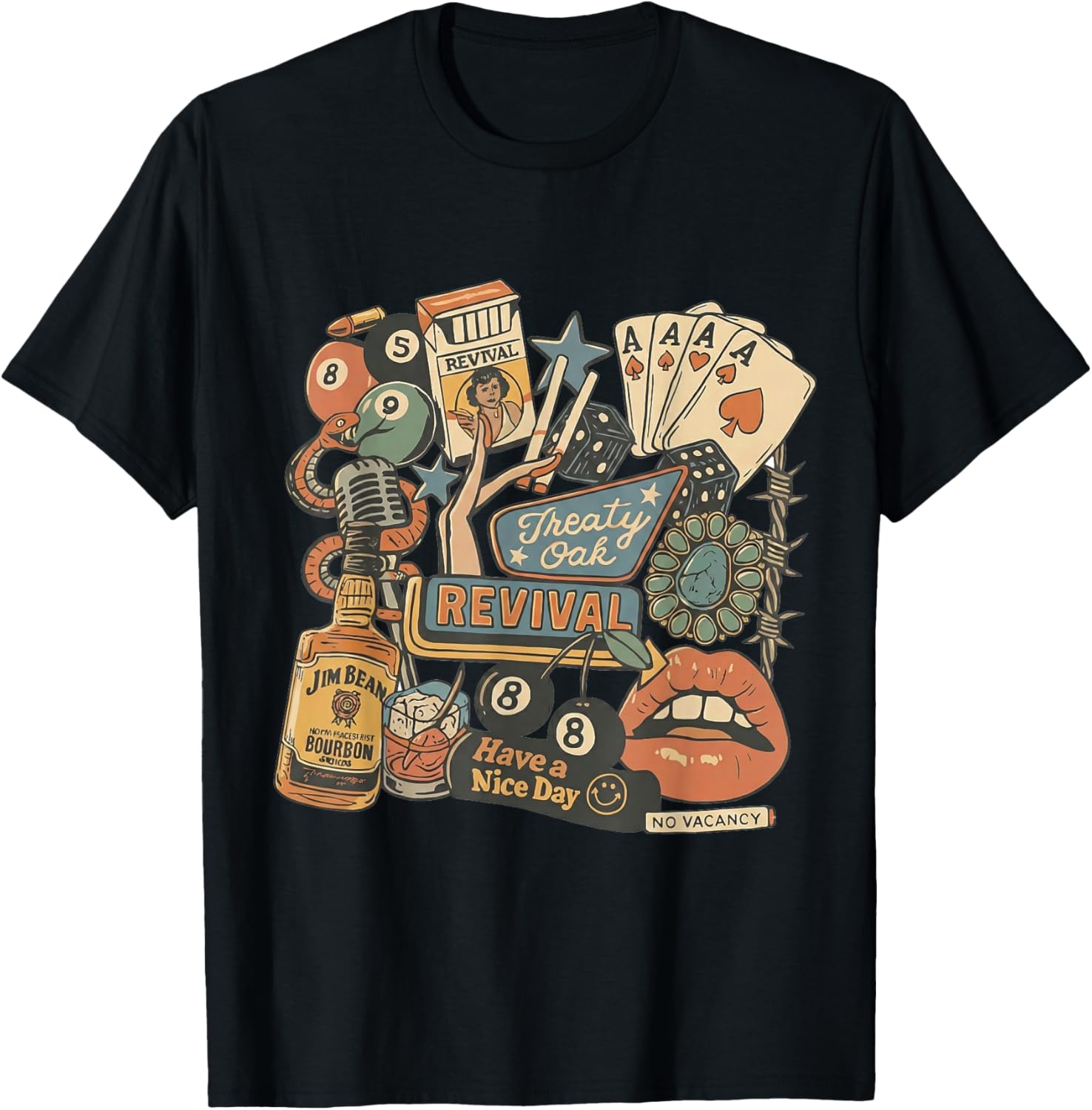 Vintage Fashion Revival - Camiseta Gráfica Vintage Western Revival Country