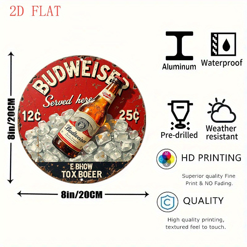 1pc logotipo de cerveja vintag - Vintage Fashion Plates avaliação e preço