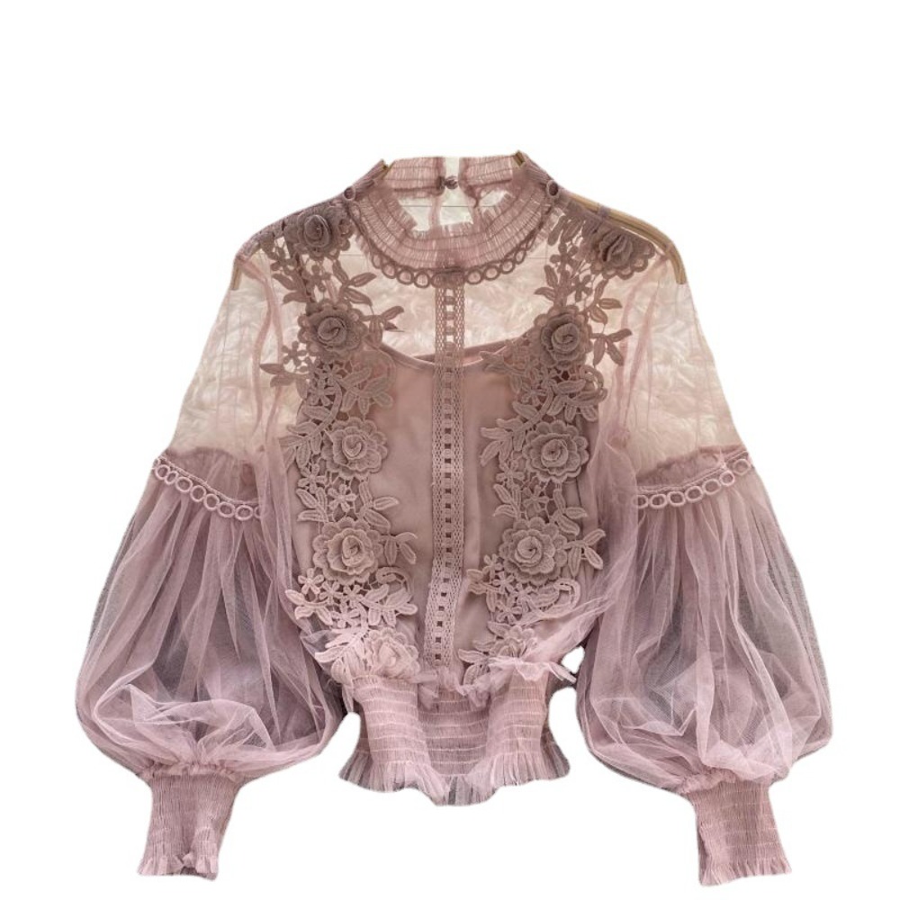2 pçs/set rendas puff manga lo - Vintage Fashion Jersey avaliação e preço