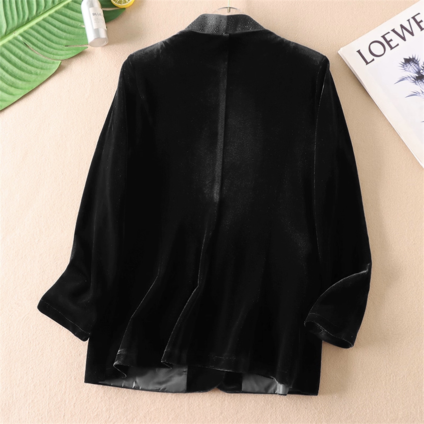 Outono inverno tamanho grande  - Velvet Blazer Vintage avaliação e preço