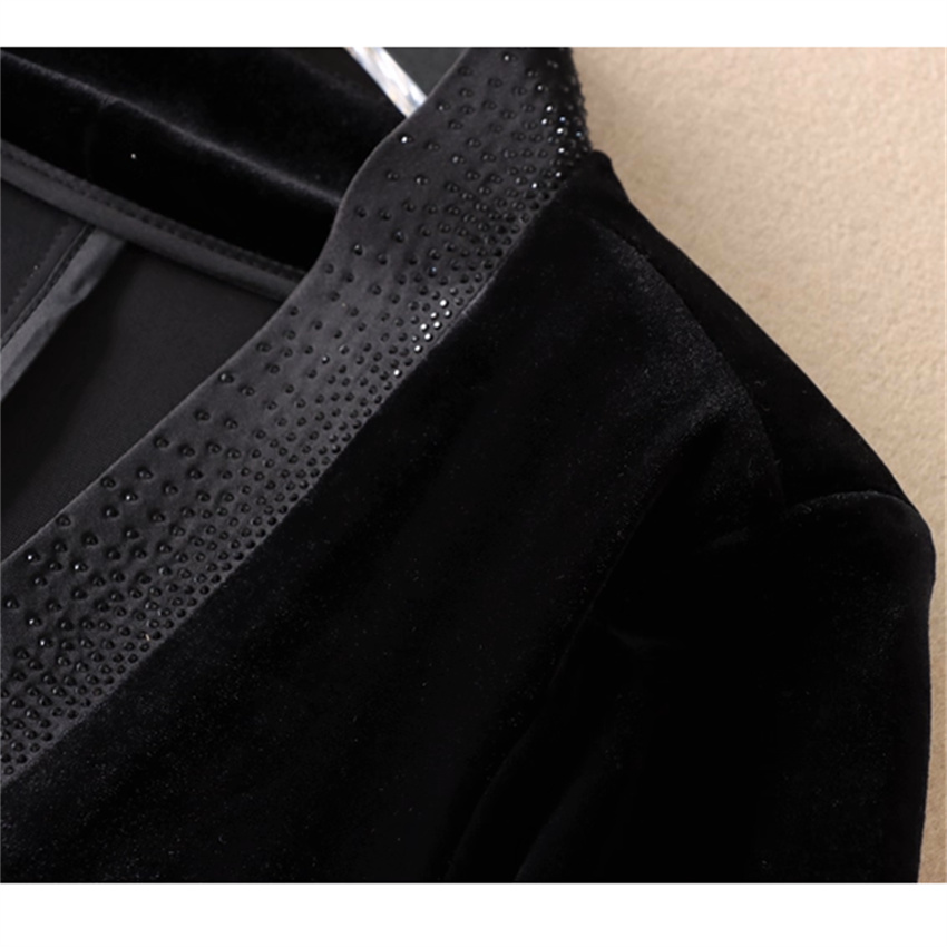 Outono inverno tamanho grande  - Velvet Blazer Vintage avaliação e preço
