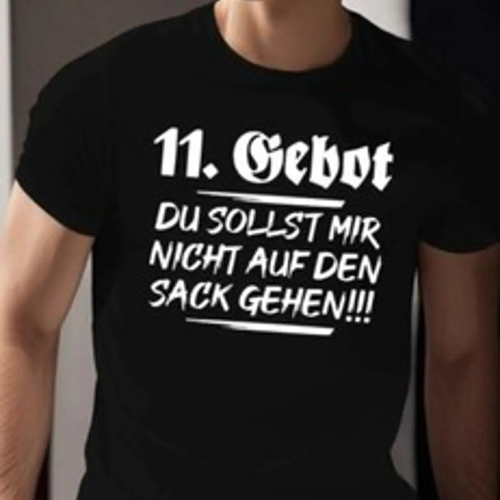 Camiseta Masculina 11 Gebot Du - Vintage Fashion Herren avaliação e preço