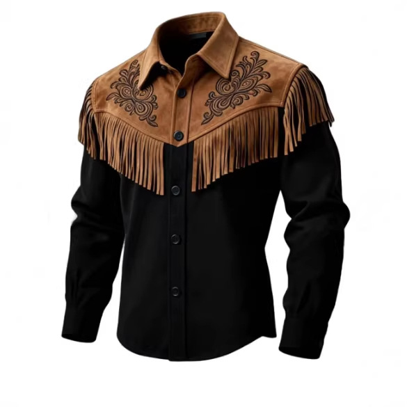 Jaqueta de Couro Marrom com Fr - Velvet Blazer Vintage avaliação e preço