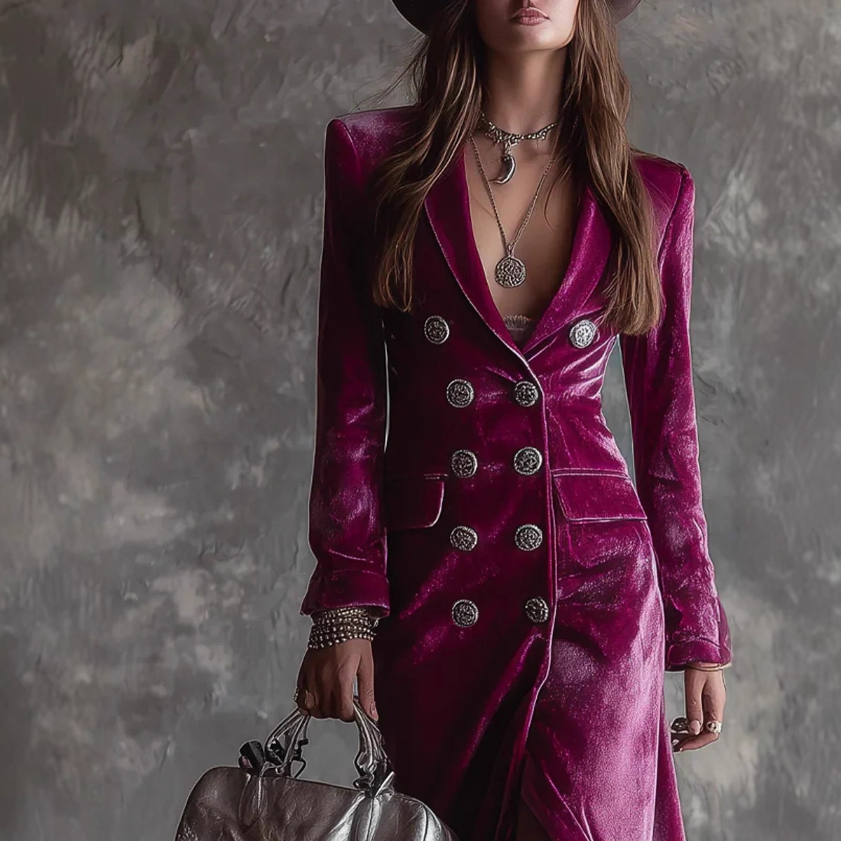 Vestido Blazer Longo de Veludo - Velvet Blazer Vintage avaliação e preço