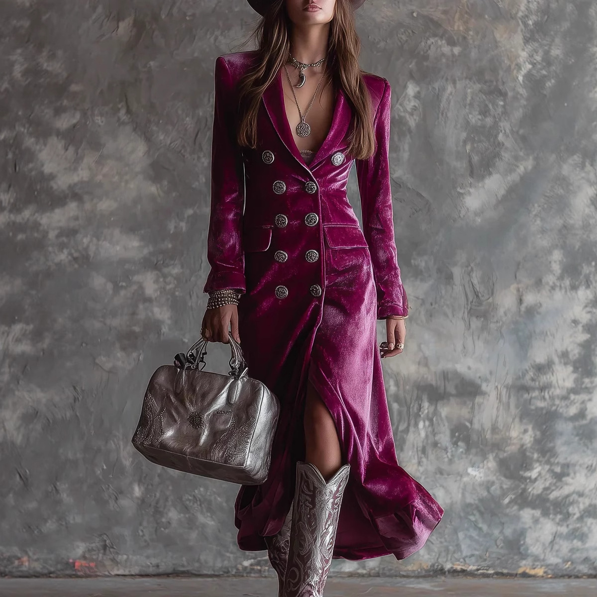 Vestido Blazer Longo de Veludo - Velvet Blazer Vintage avaliação e preço