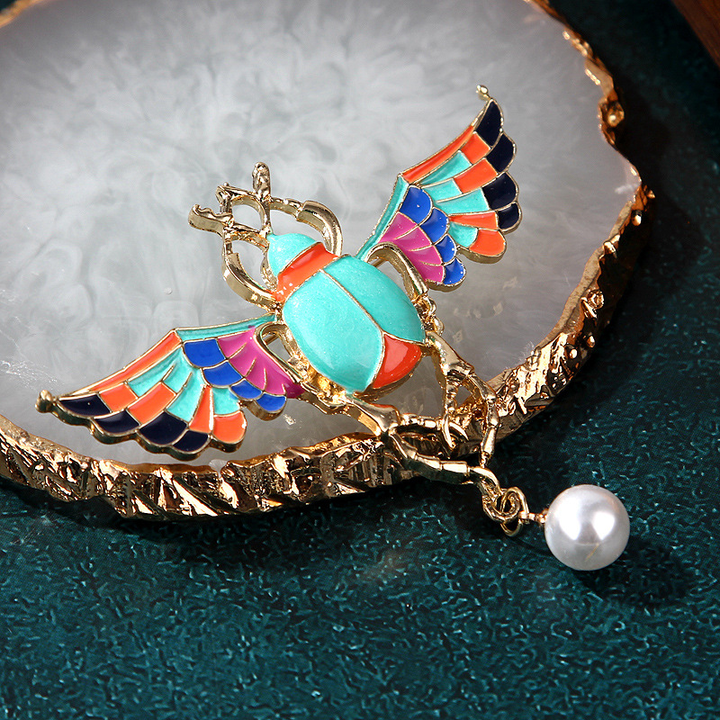 Broche de escaravelho alado co - Vintage Fashion Revival avaliação e preço
