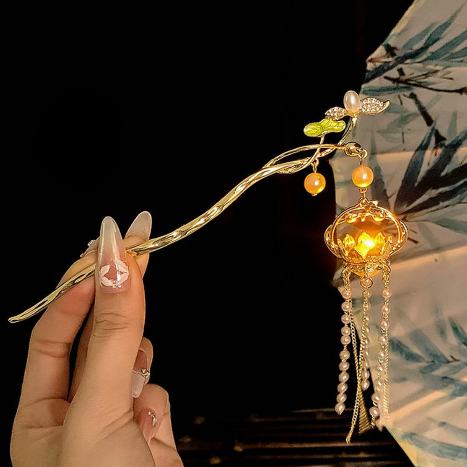 Flor luminosa hairpin para mul - Vintage Fashion Prints avaliação e preço