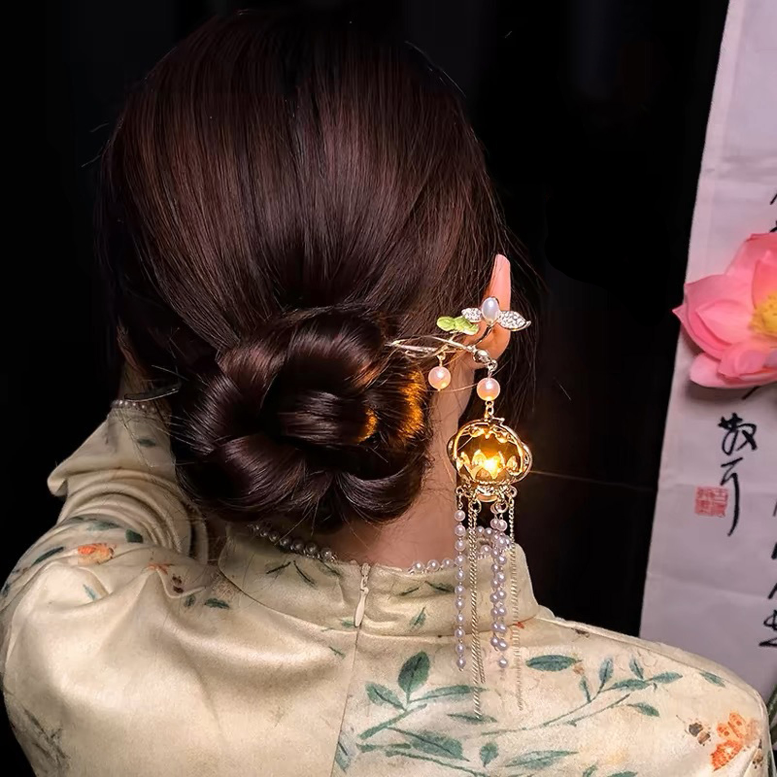 Flor luminosa hairpin para mul - Vintage Fashion Prints avaliação e preço