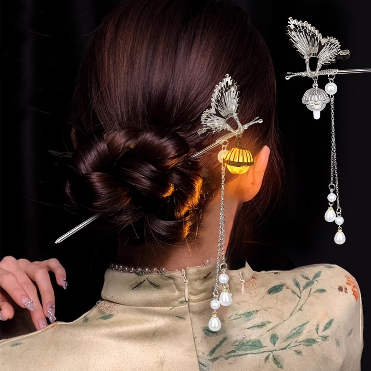 Flor luminosa hairpin para mul - Vintage Fashion Prints avaliação e preço
