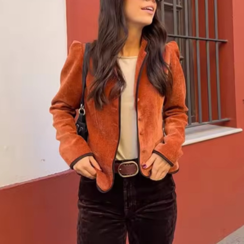 Blazer de Veludo com Gola Alta - Velvet Blazer Vintage avaliação e preço