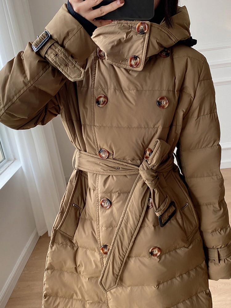 Mulheres inverno blusão longo  - Vintage Windbreaker Nylon avaliação e preço