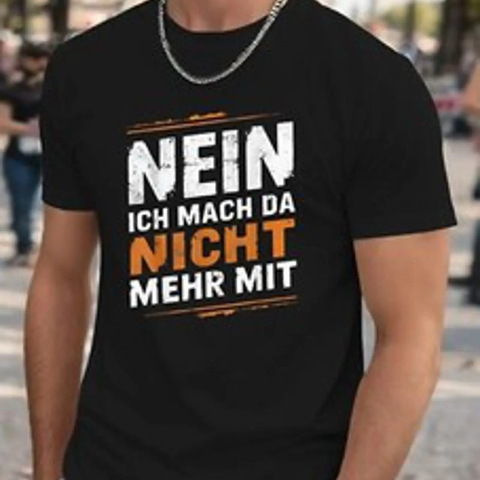 Camiseta masculina Nein ich ma - Vintage Fashion Herren avaliação e preço