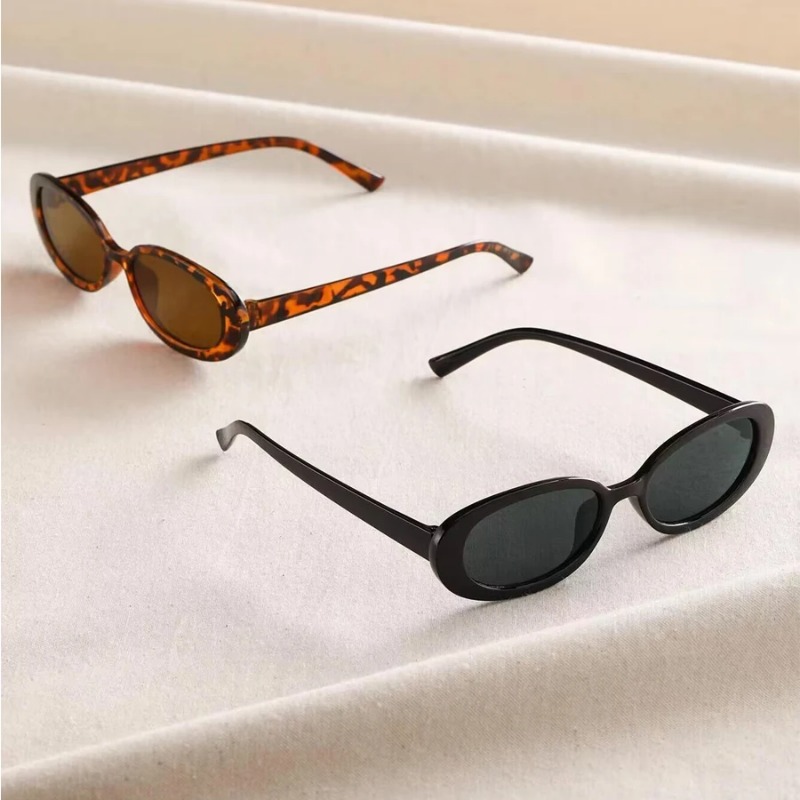 Óculos de sol ovais vintage fe - Vintage Fashion Glasses avaliação e preço