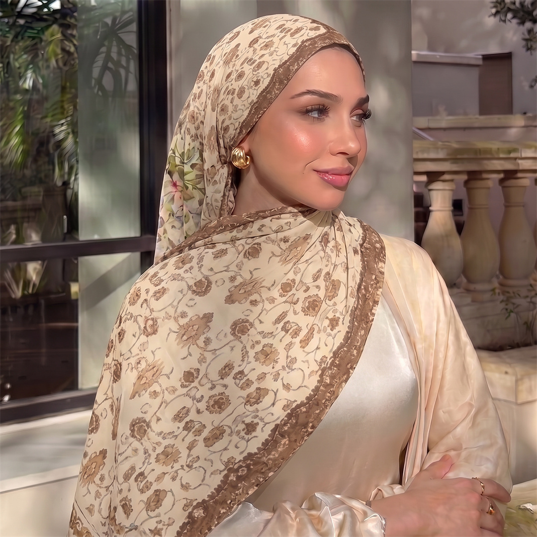 Hijab Vintage com Estampa Flor - Vintage Fashion Prints avaliação e preço