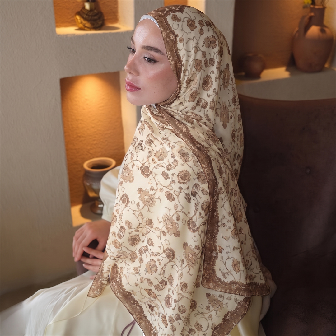 Hijab Vintage com Estampa Flor - Vintage Fashion Prints avaliação e preço